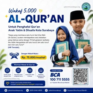 Wakaf Al-Qur'an Untuk Anak Yatim Penghafal Al-Qur'an