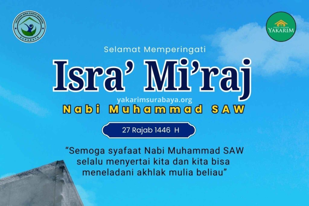 Isra Miraj Ucapan Yayasan Panti Asuhan Surabaya
