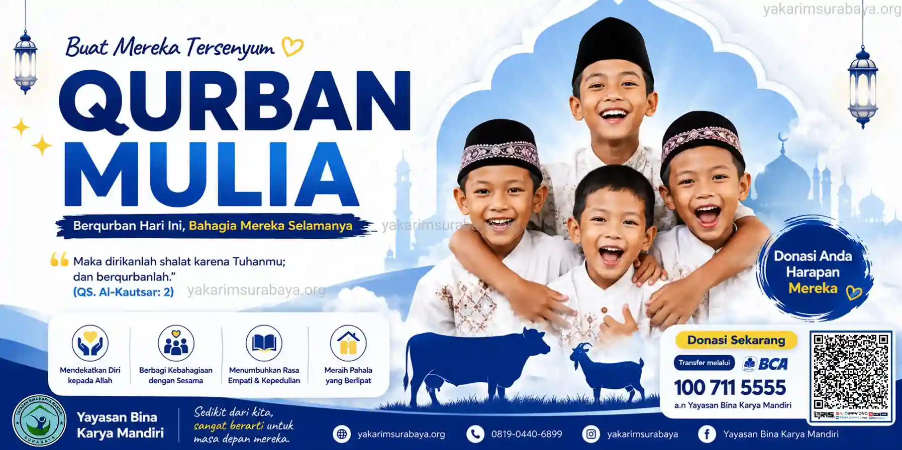 Buat Mereka Tersenyum Qurban Mulia di Yayasan Surabaya Qurban 2026
