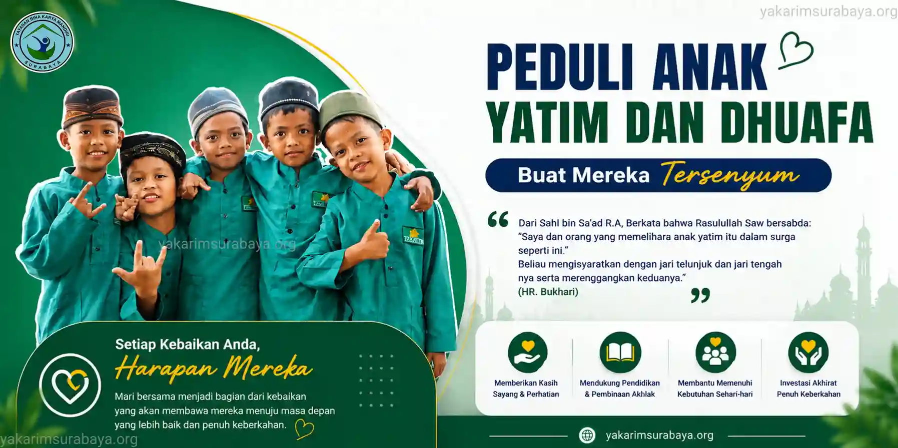 Peduli Anak Yatim dan Dhuafa Buat Mereka Tersenyum