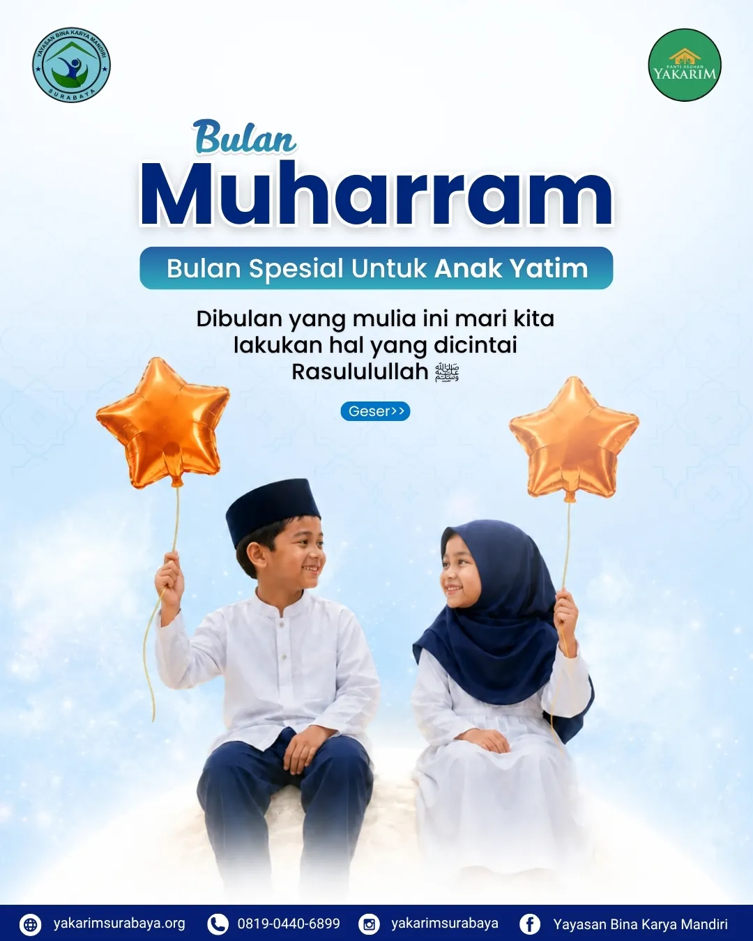Temukan keberkahan bulan Muharram anak yatim. Yuk, raih pahala melimpah dengan berbagi paket sekolah sekarang!
